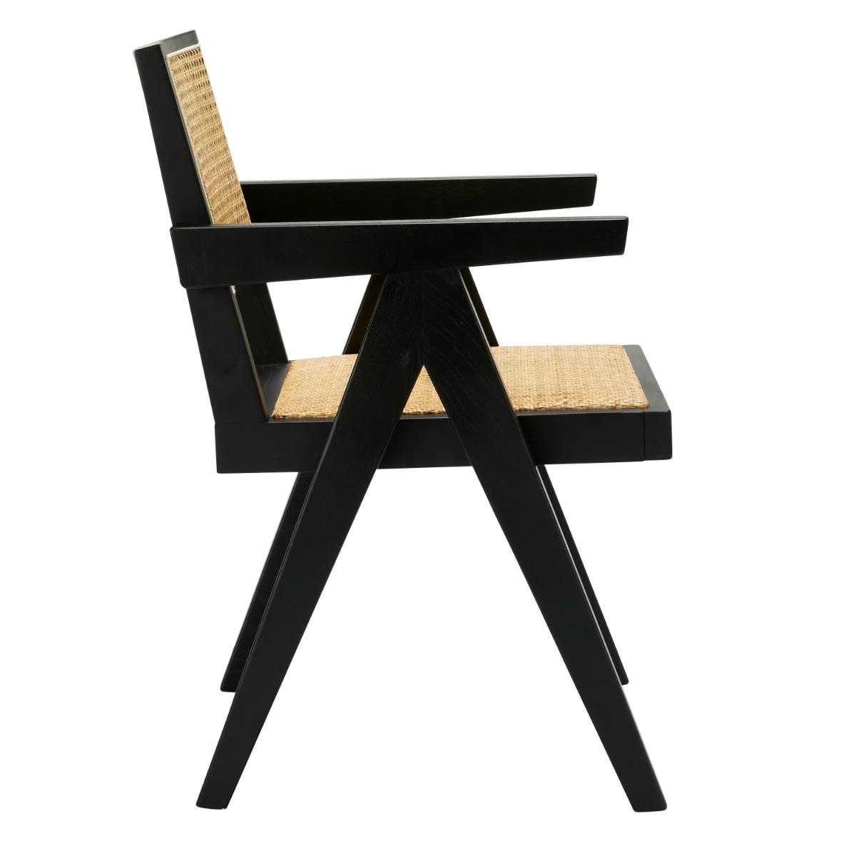 Azul Accent Chair Black and Rattan color Black