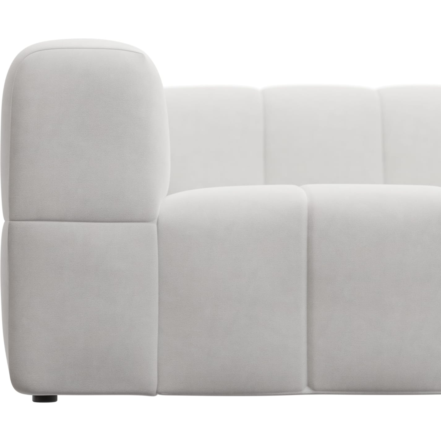 Lucello Muse Frost Modular Sofa with Ottoman - 5 Piece color Muse Frost