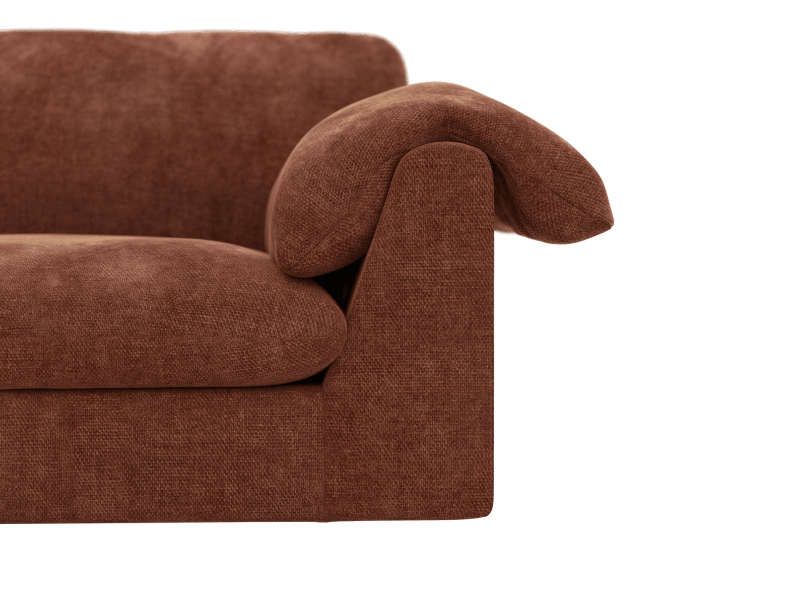Ludlow Muse Rust Sofa - 3 Seater color Muse Rust