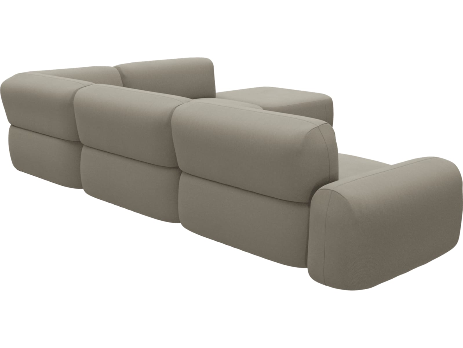 Beckett Plaza Natural Modular Sofa - 6 Piece color Plaza Natural
