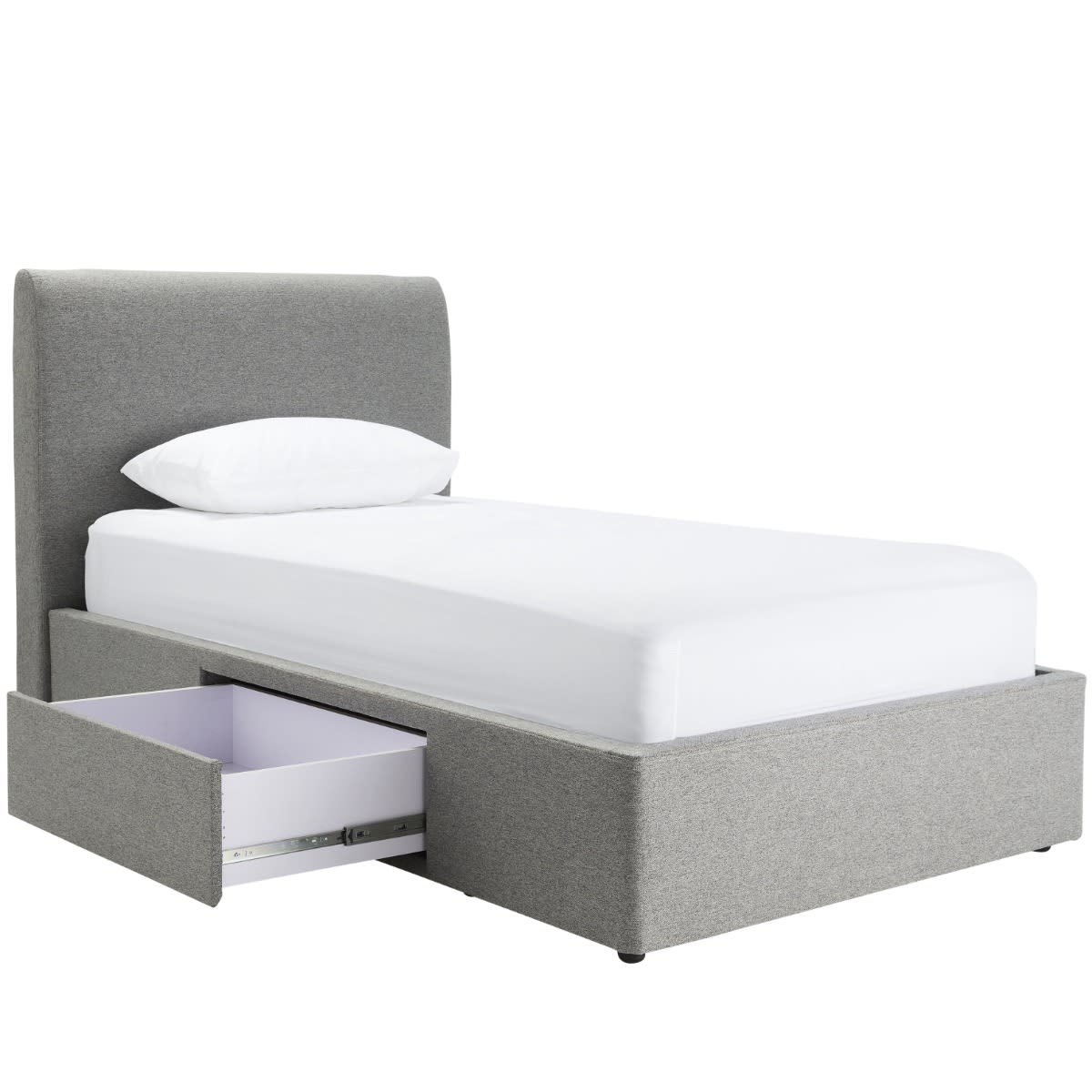 Forbes Drawer Storage Kids Bed Solana Silver color Silver