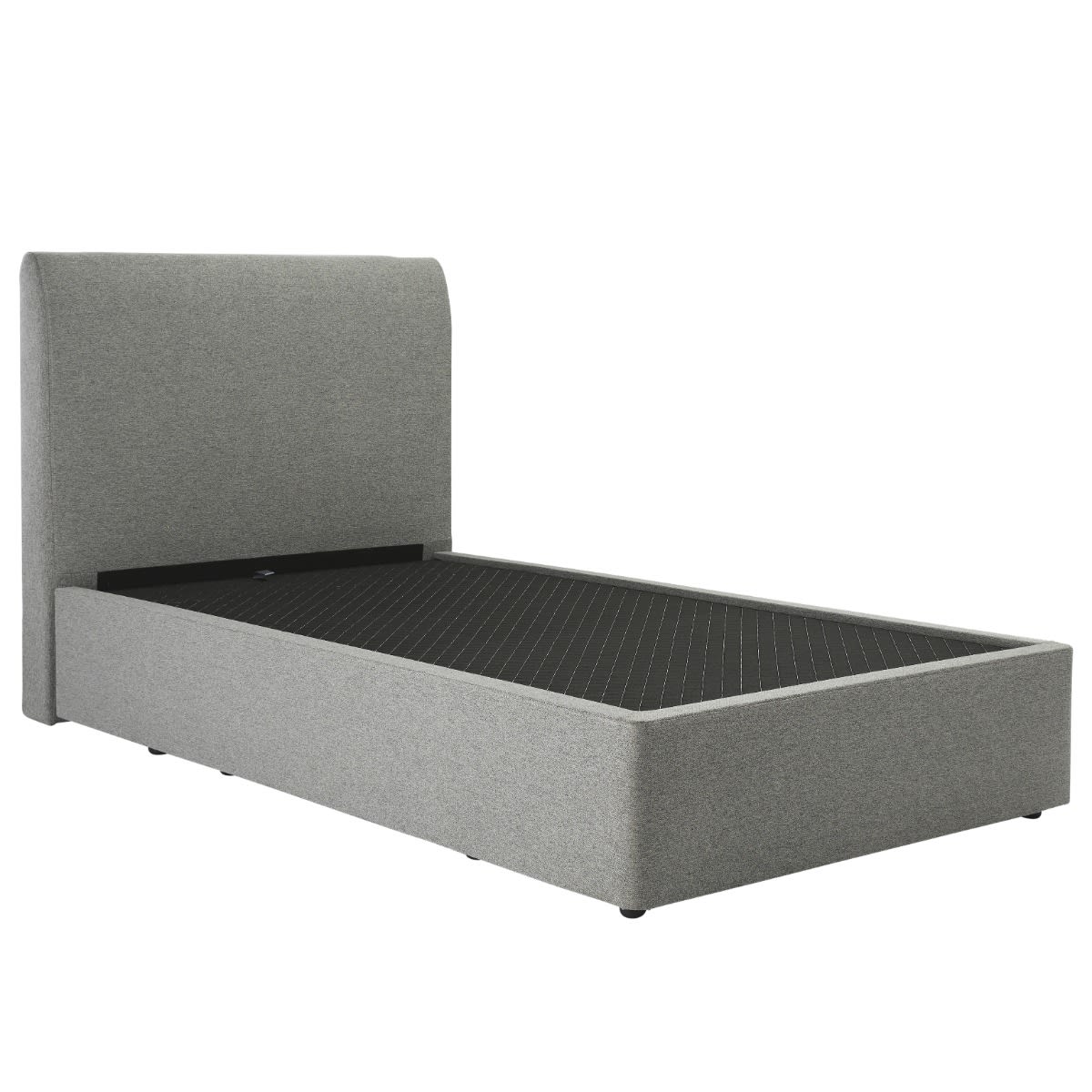 Forbes Right Drawer Storage Bed Solana Silver color Silver