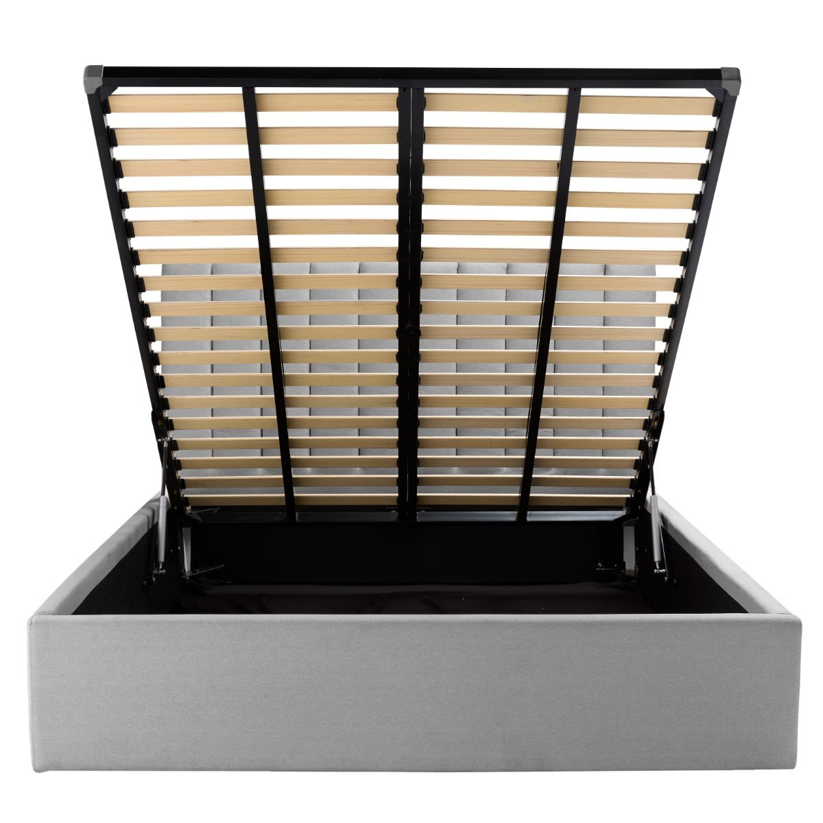 Mayfair Gas Lift Storage Bed Solana Silver color Silver