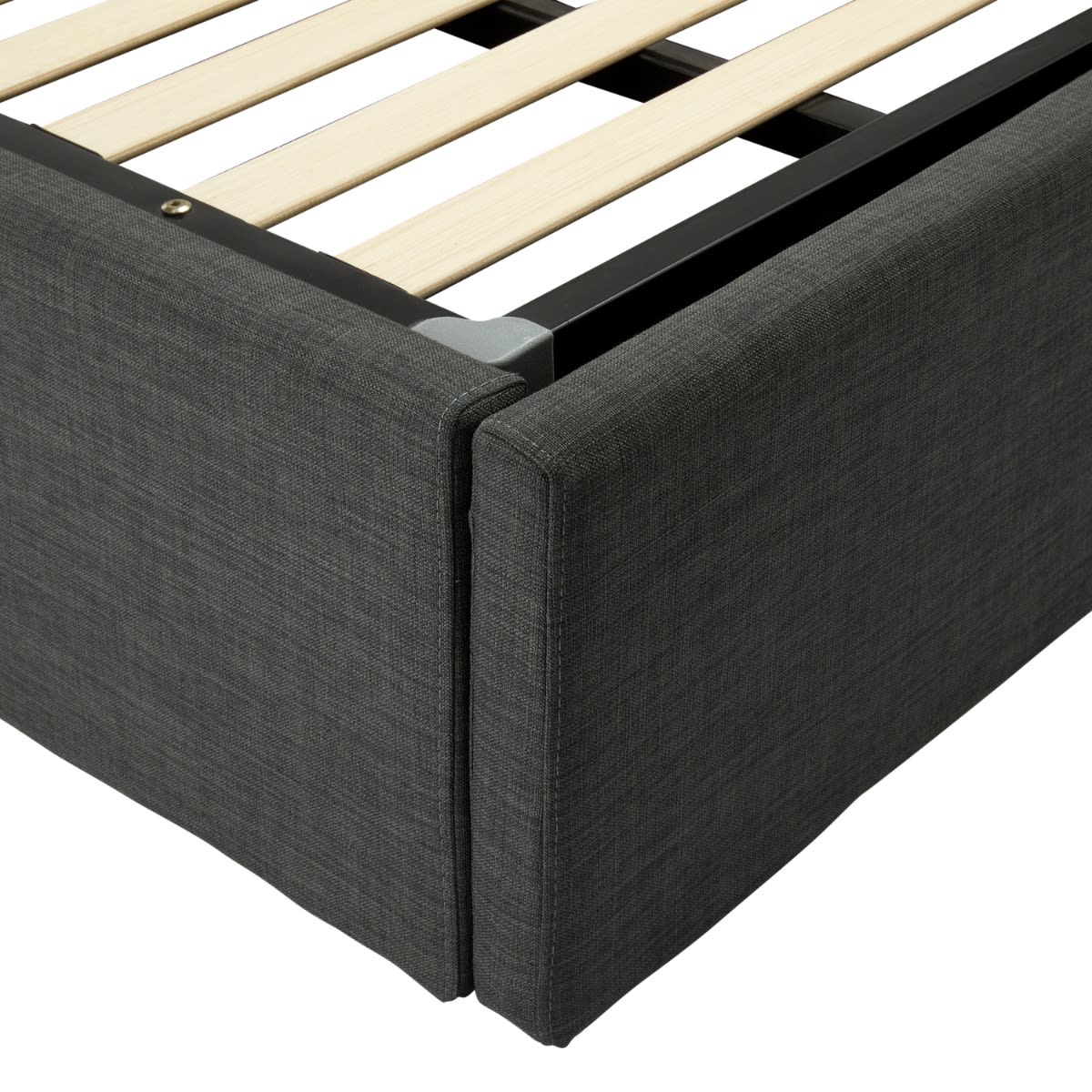 Milton Flush Bed Base Charcoal color Charcoal