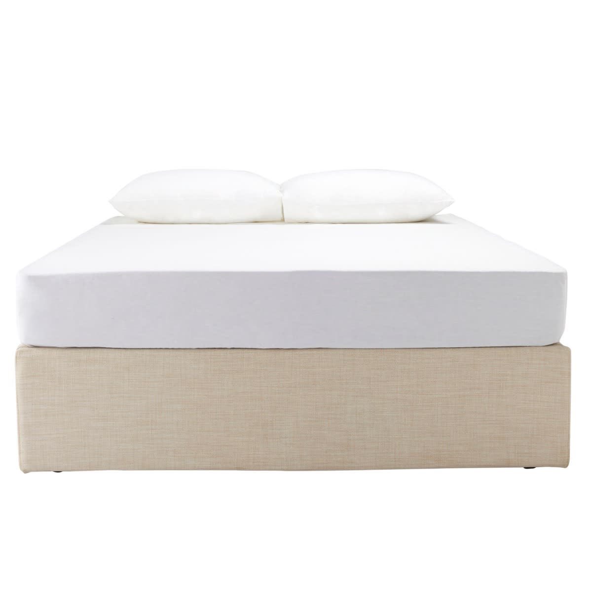 Milton Flush Bed Base Sea Pearl Queen color Sea Pearl