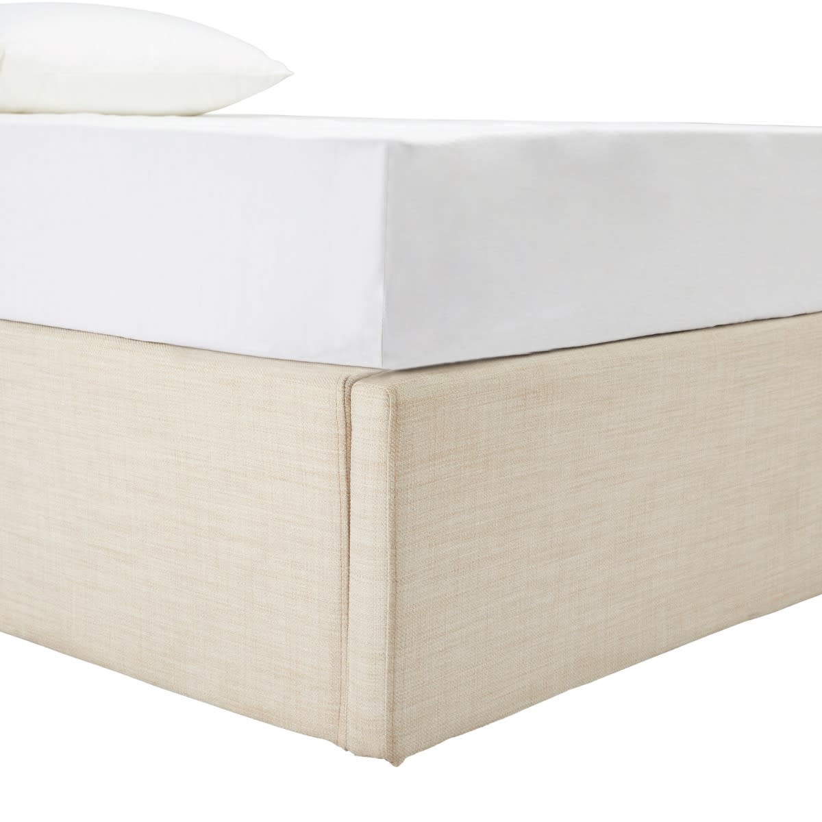 Milton Flush Bed Base Sea Pearl Queen color Sea Pearl
