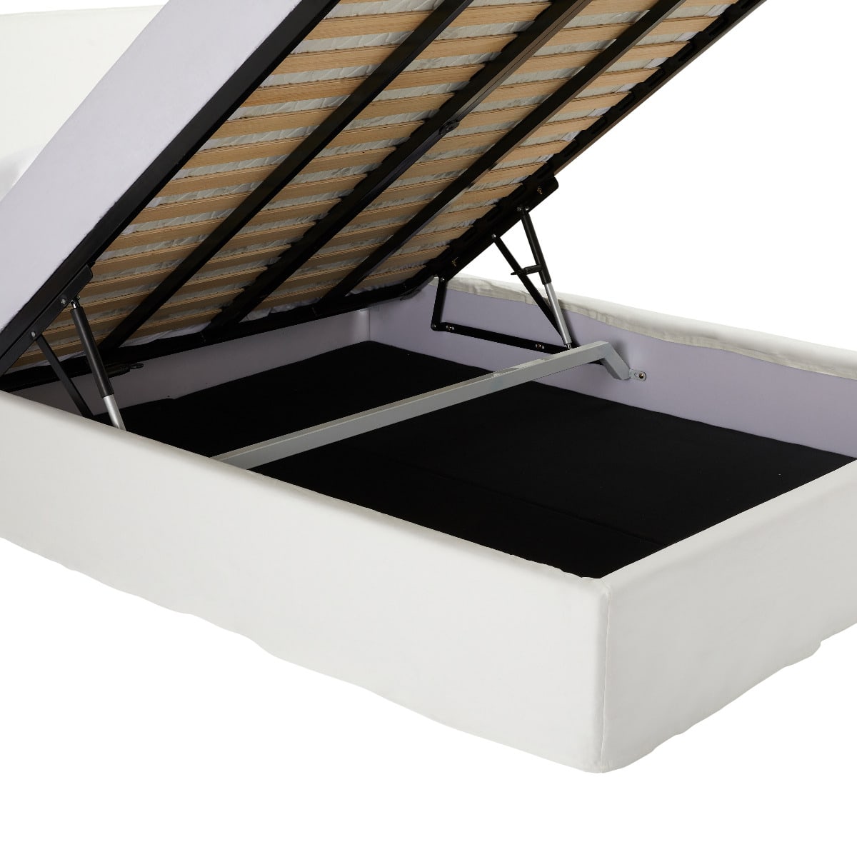 Noosa Gas Lift Storage Bed Frame Pure White color Pure White