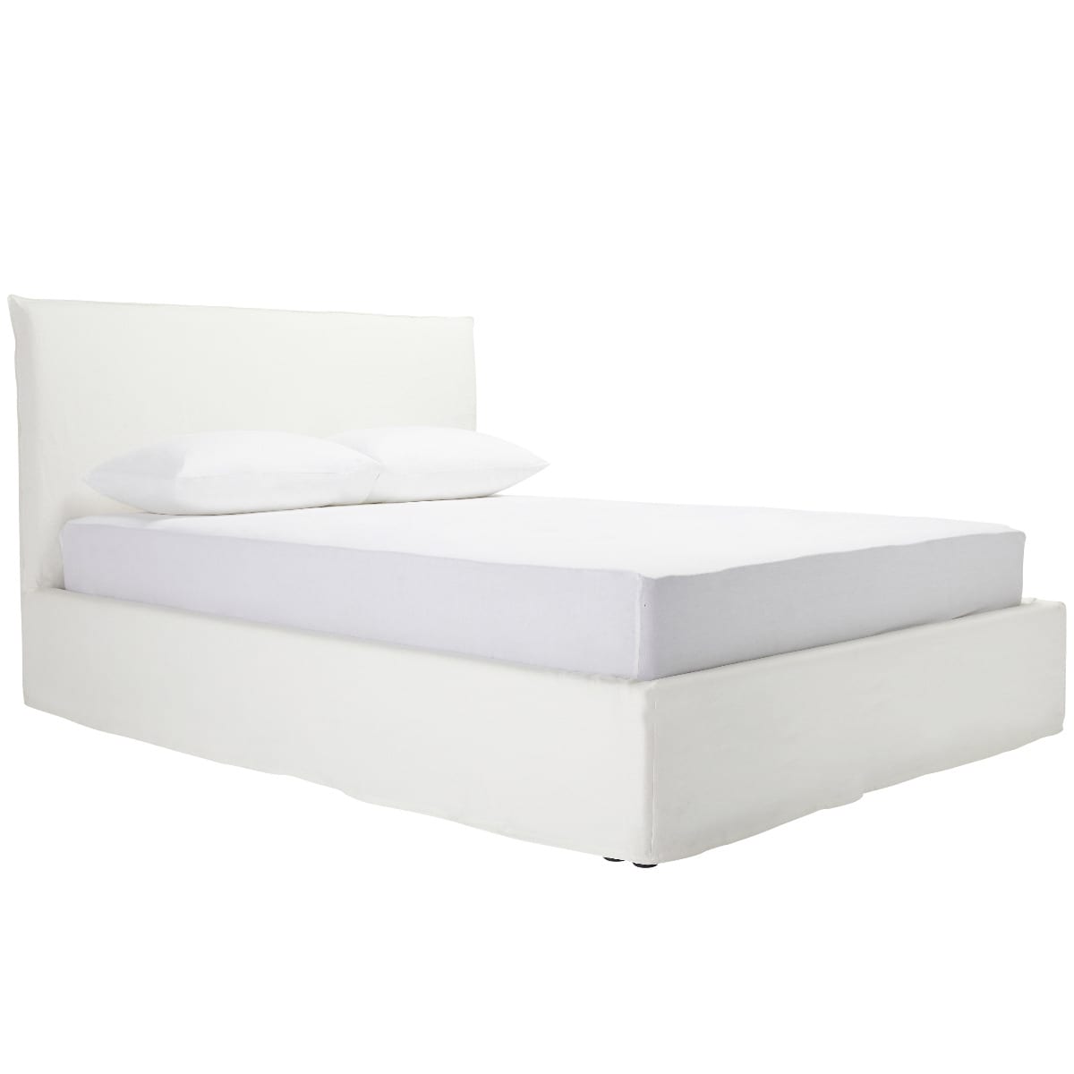 Noosa Gas Lift Storage Bed Frame Pure White color Pure White