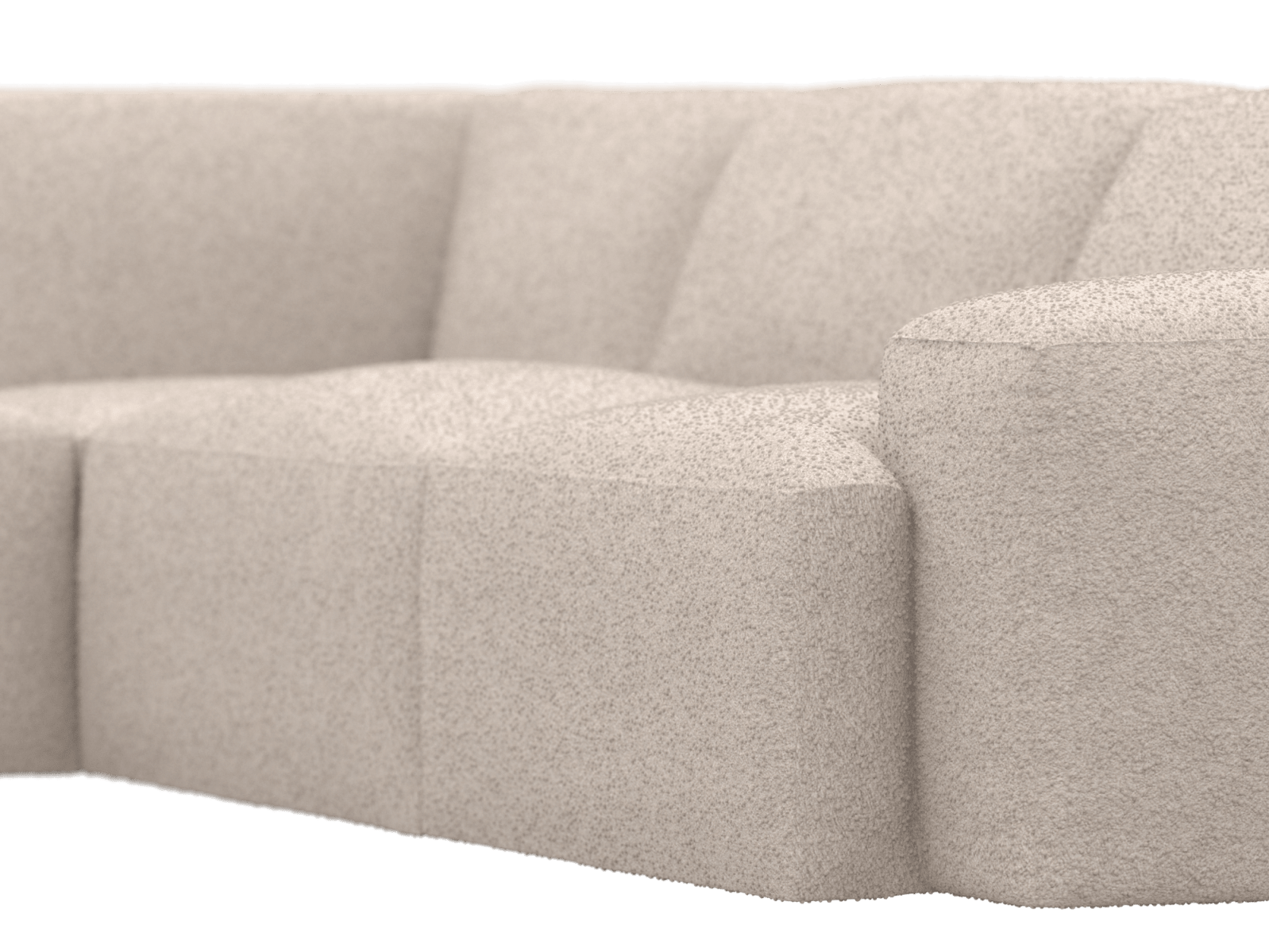 Copenhagen Boucle Pumice Corner Sofa - 5 Seater color Boucle Pumice
