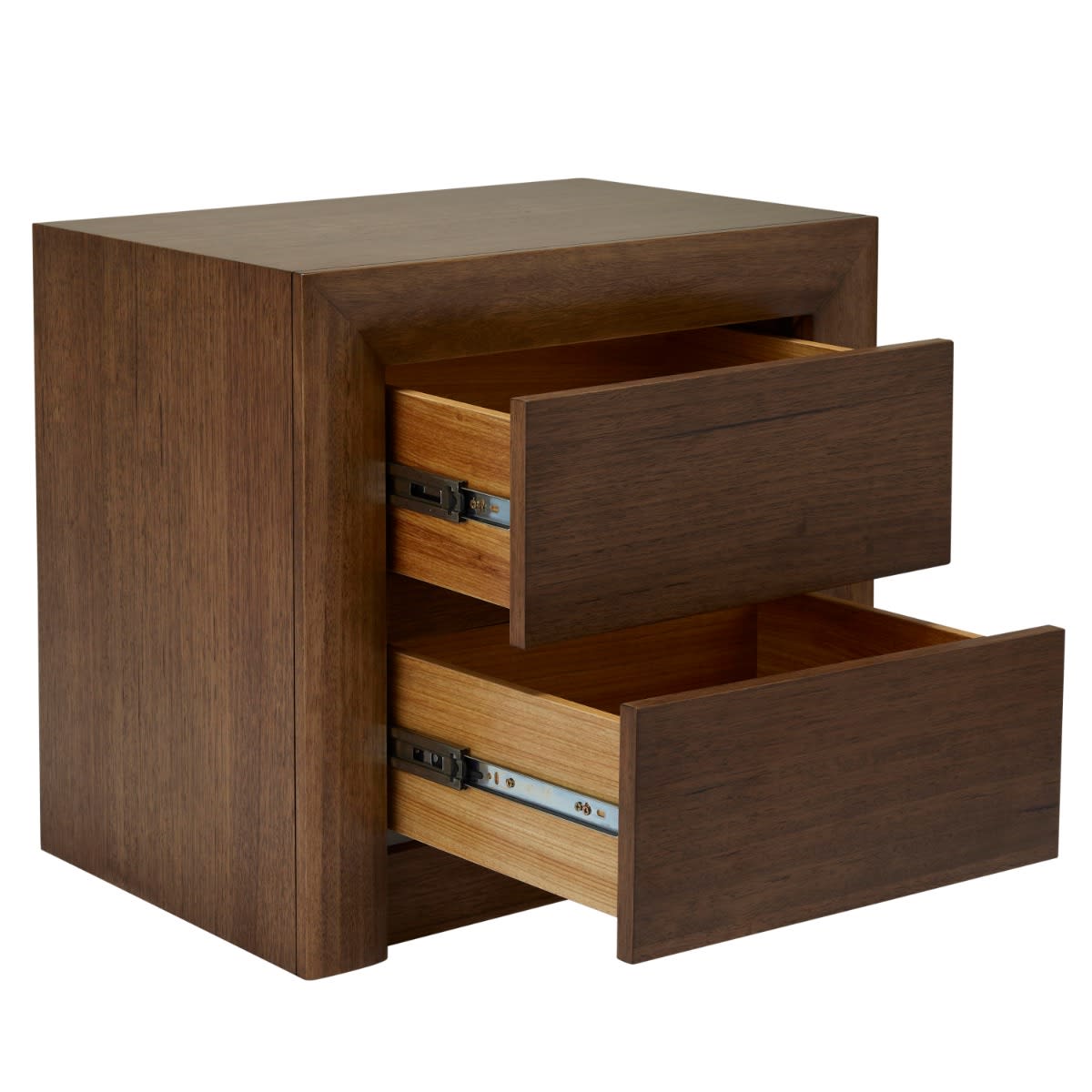 Bellambi Dark Messmate Bedside Table - 2 Drawer color Dark