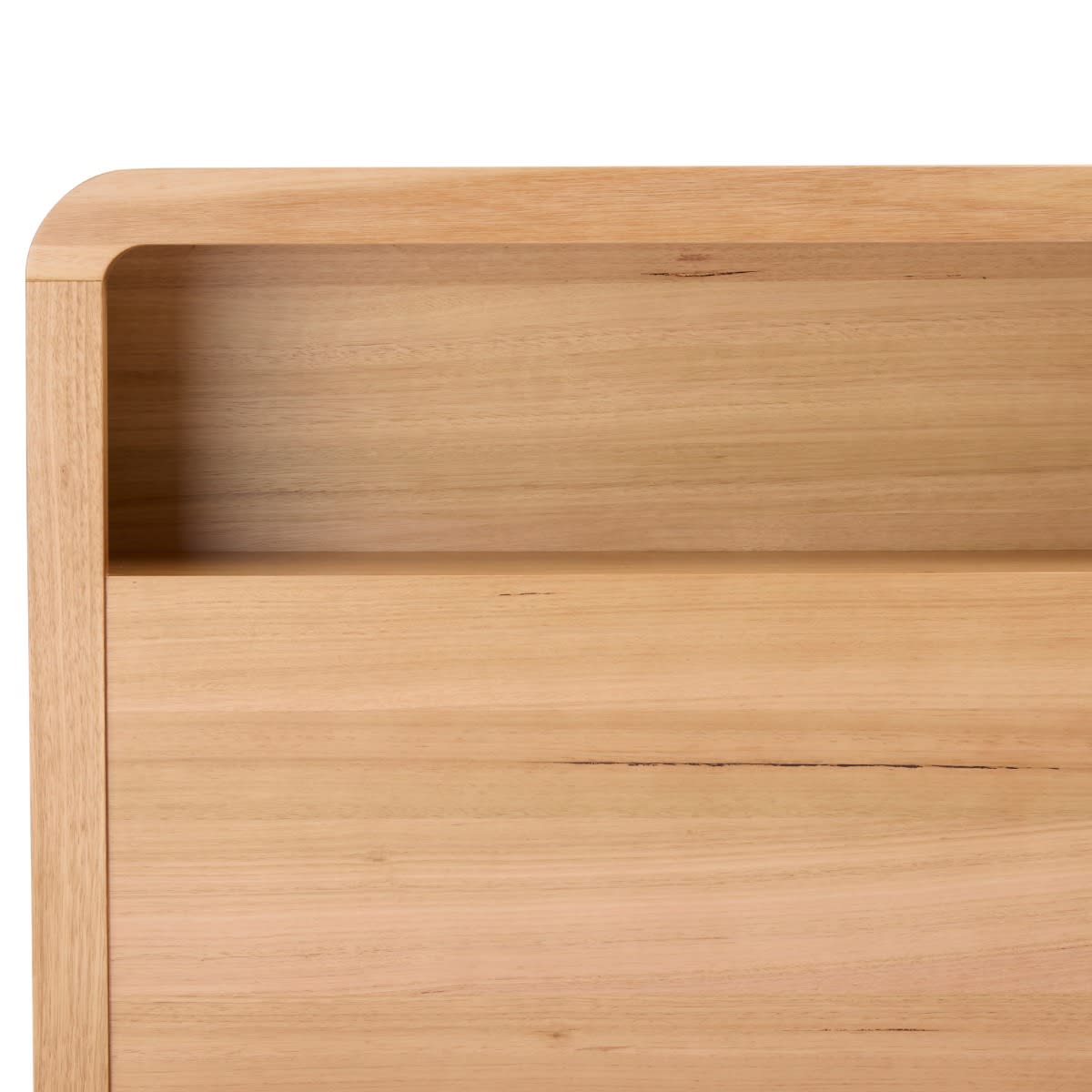 Chloe Gas Lift Storage Bed & Drawers & Bookend with USB & LED color Natural