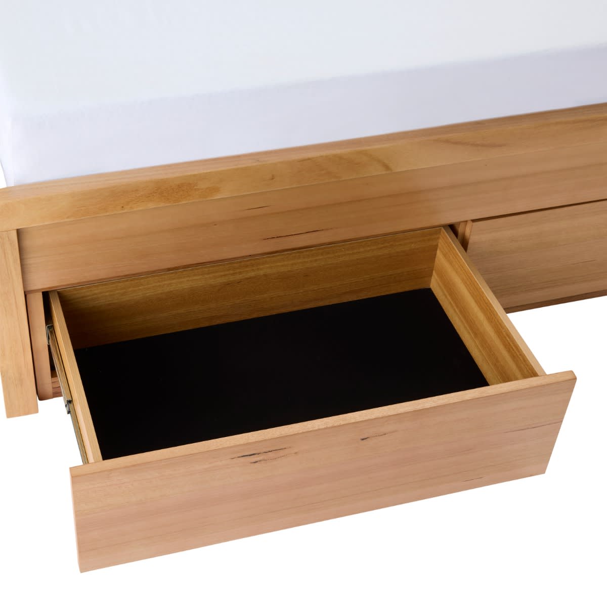 Chloe Gas Lift Bookend & Drawer Bedwith USB & LED King Messmate color Natural