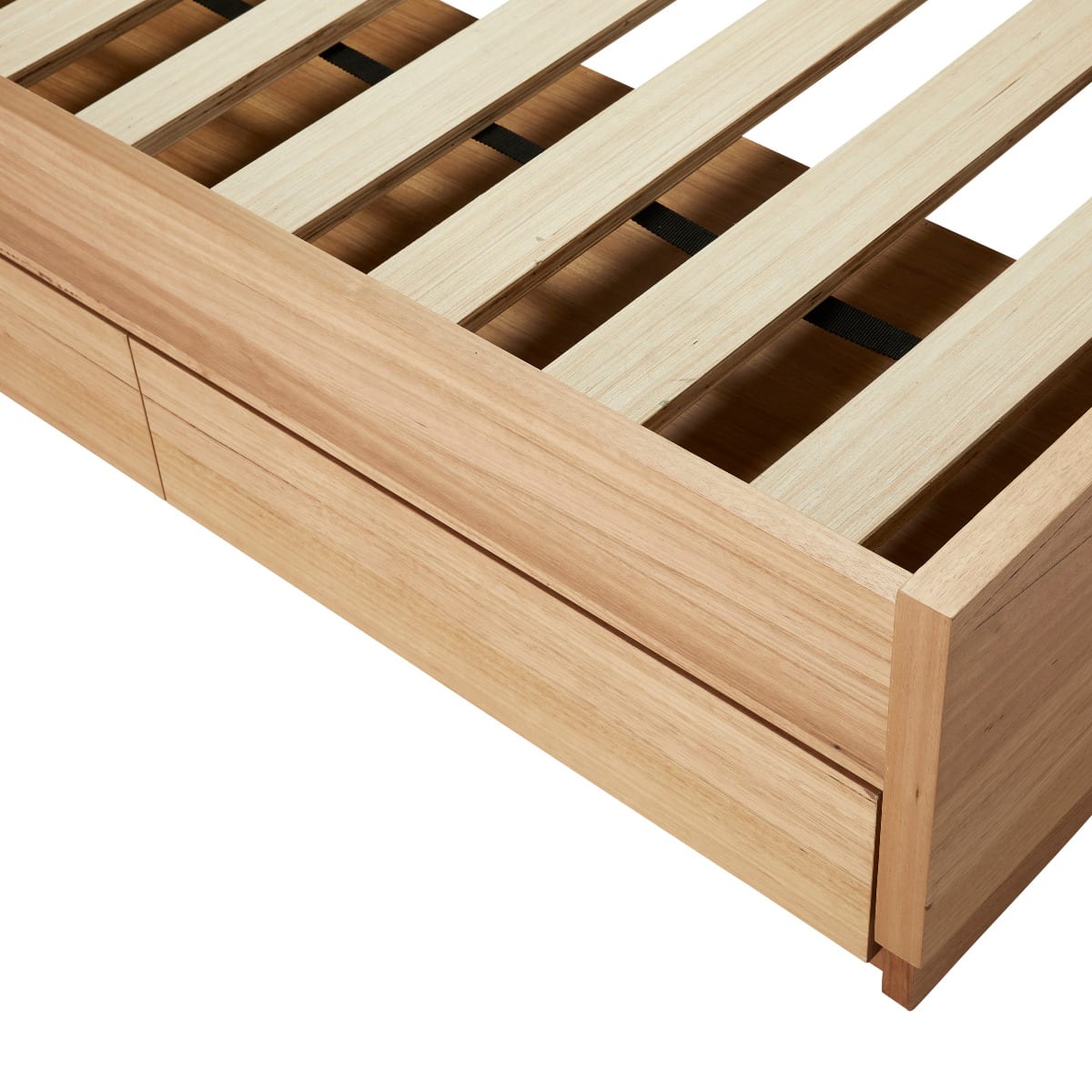 Clemence Kids Plain Headboard & Underbed Drawers Bed color Natural