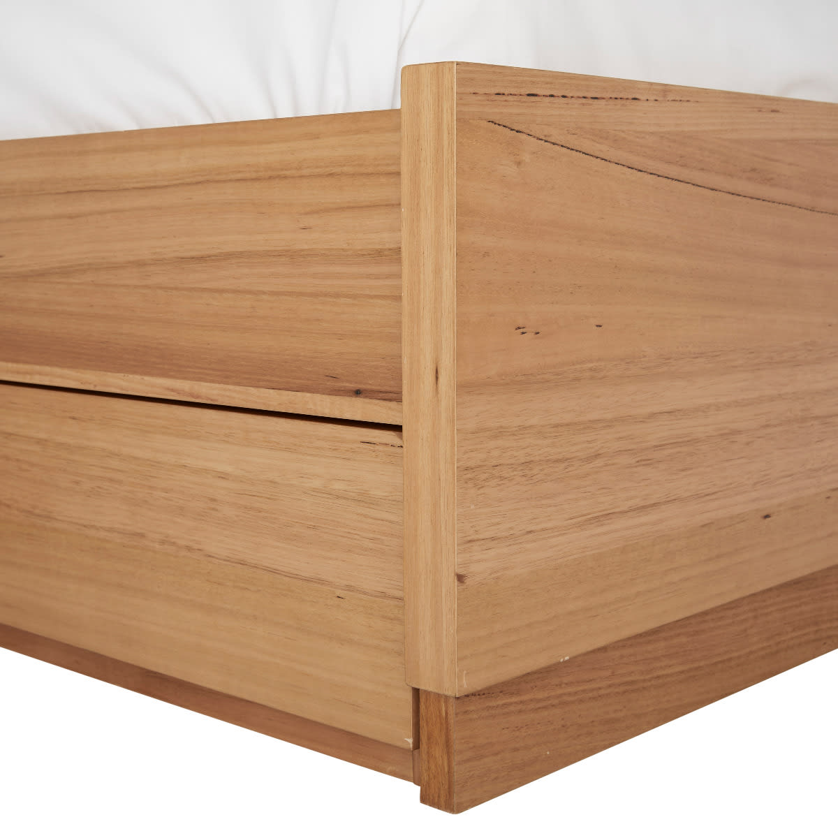 Clemence Kids Plain Headboard & Underbed Drawers Bed color Natural