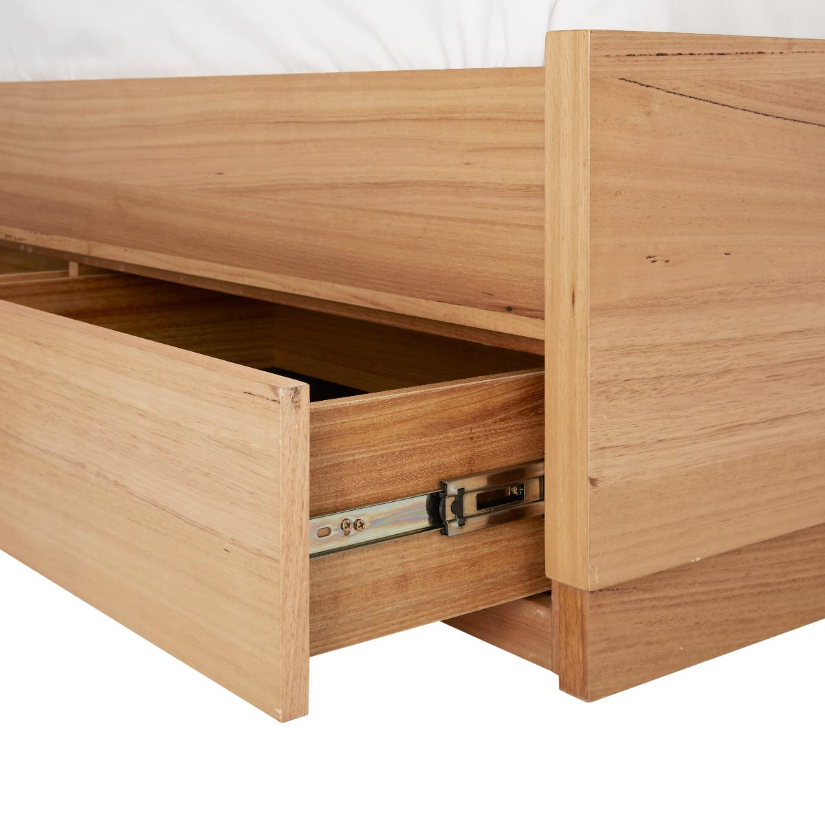 Clemence Kids Plain Headboard & Underbed Drawers Bed color Natural