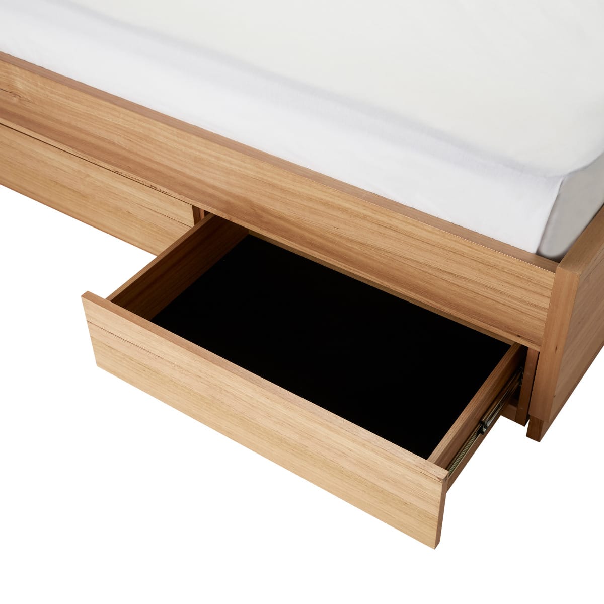 Clemence Kids Plain Headboard & Underbed Drawers Bed color Natural