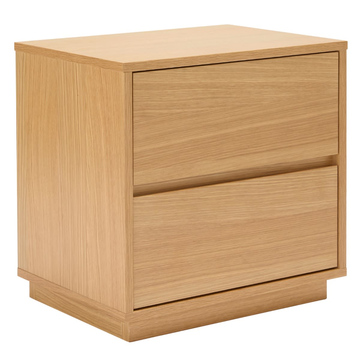 Falora Bedside Table Oak - 2 Drawer color Natural