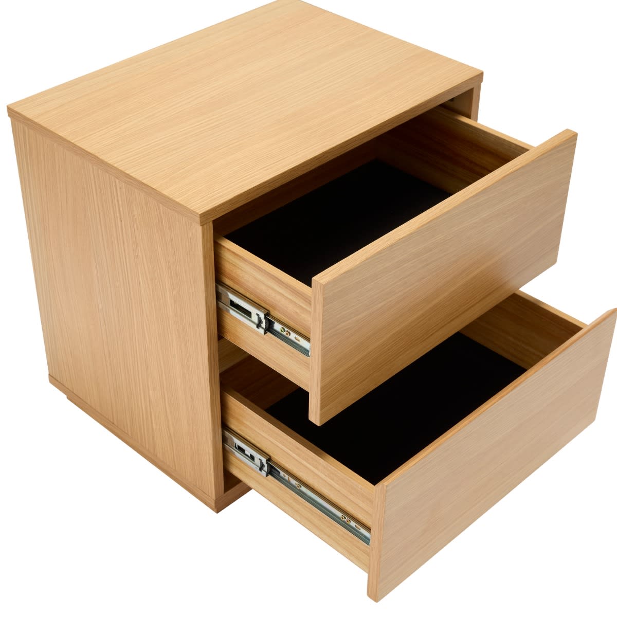 Falora Bedside Table Oak - 2 Drawer color Natural