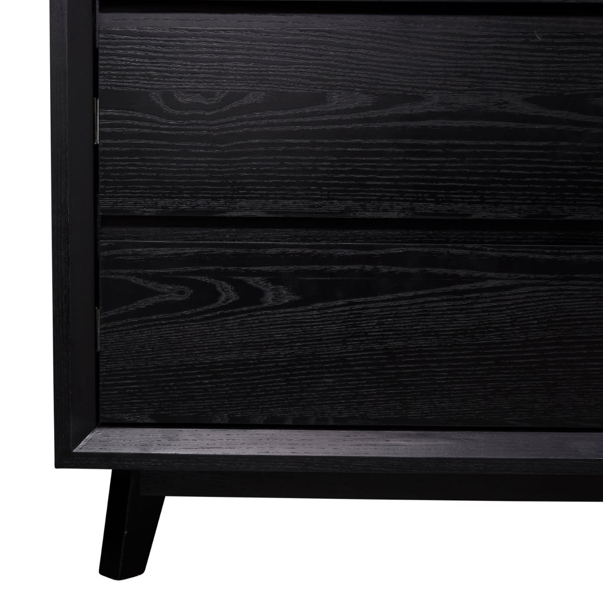 Morgan Oak Dresser Black - 6 Drawer color Black
