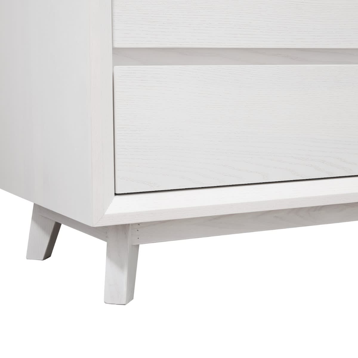 Morgan Oak Dresser White - 6 Drawer color White