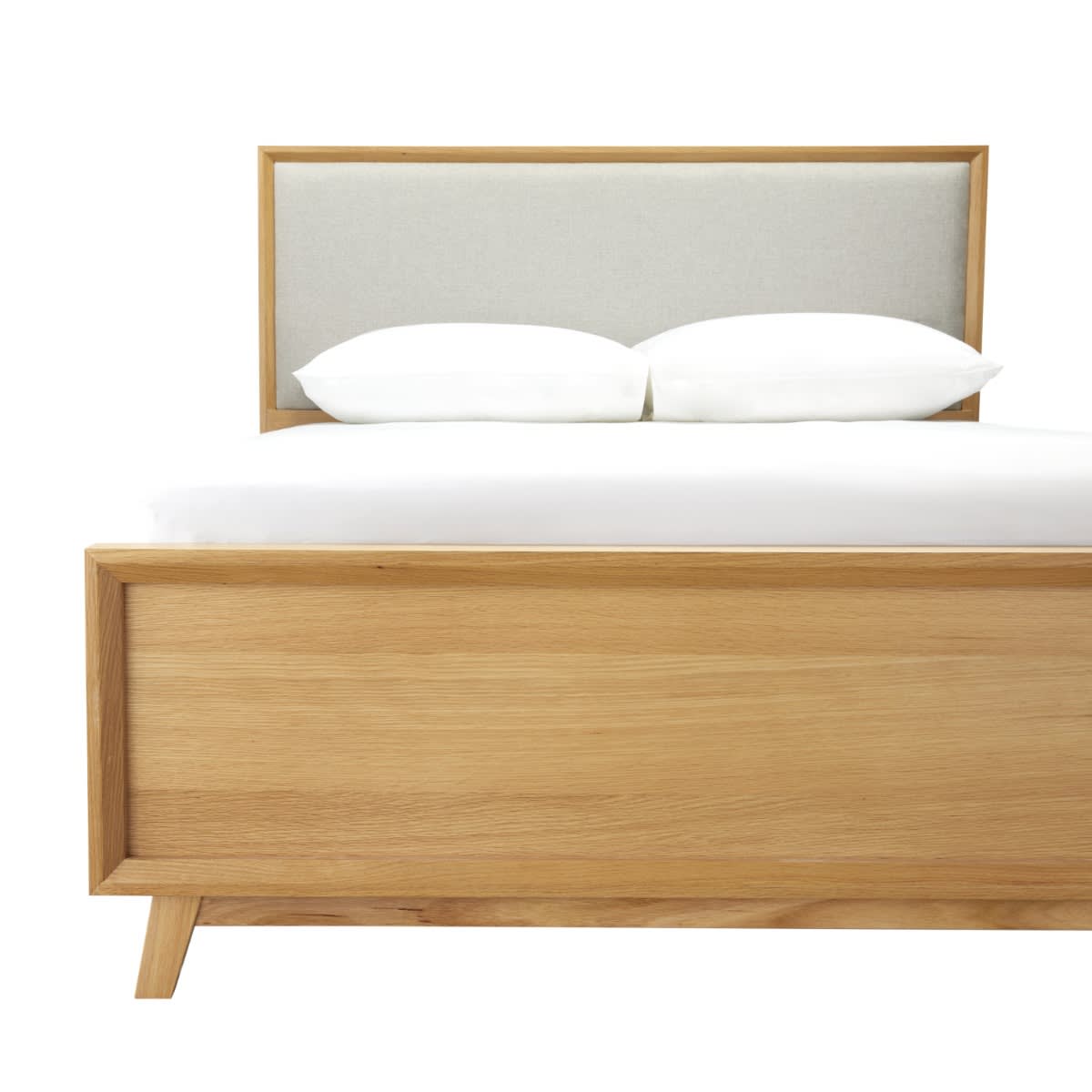 Morgan Upholstered Bed Oak - Queen color Light Grey