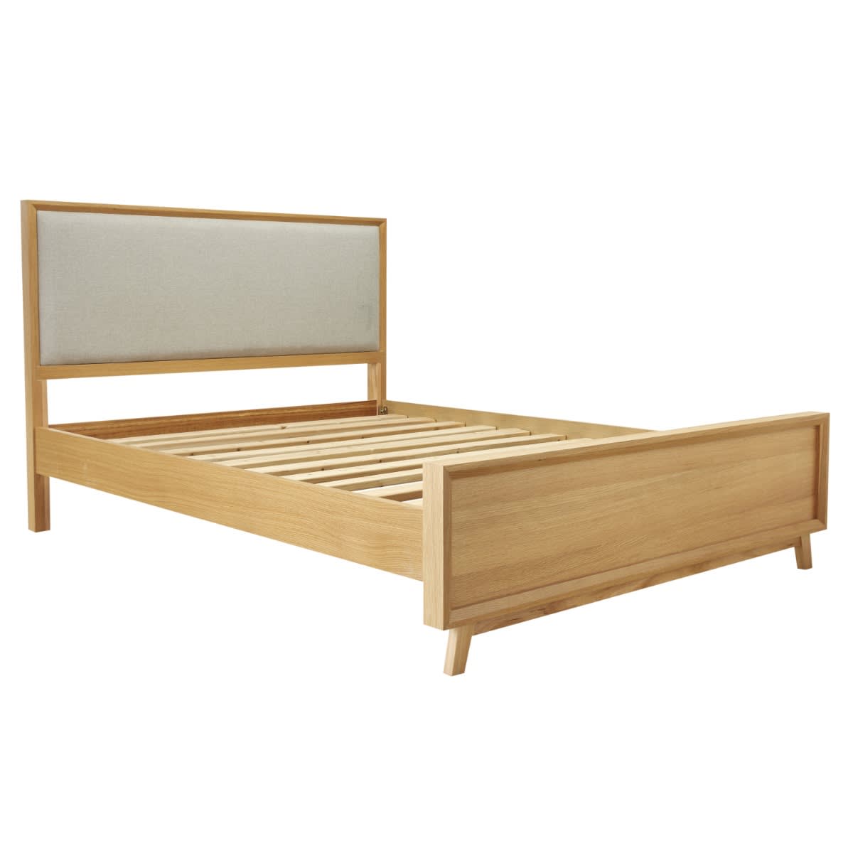 Morgan Upholstered Bed Oak - Queen color Light Grey