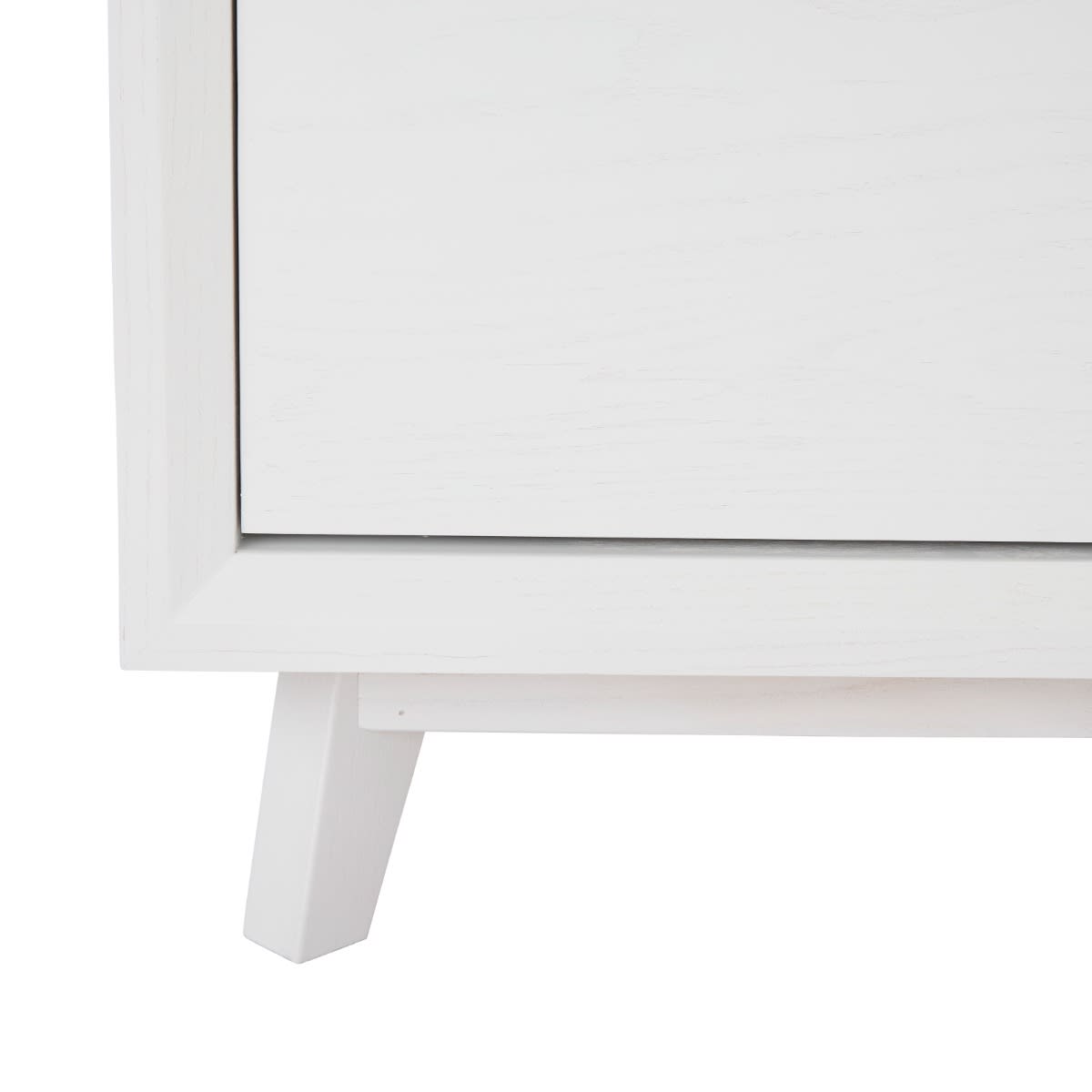 Morgan Oak Tallboy White - 4 Drawer color White