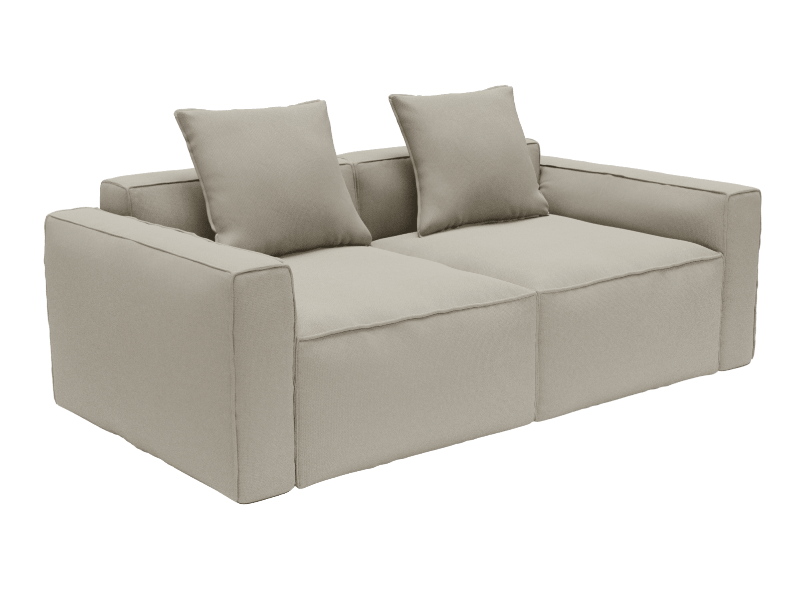 Riley Apt Plaza Natural Sofa - 2 Seater color Plaza Natural
