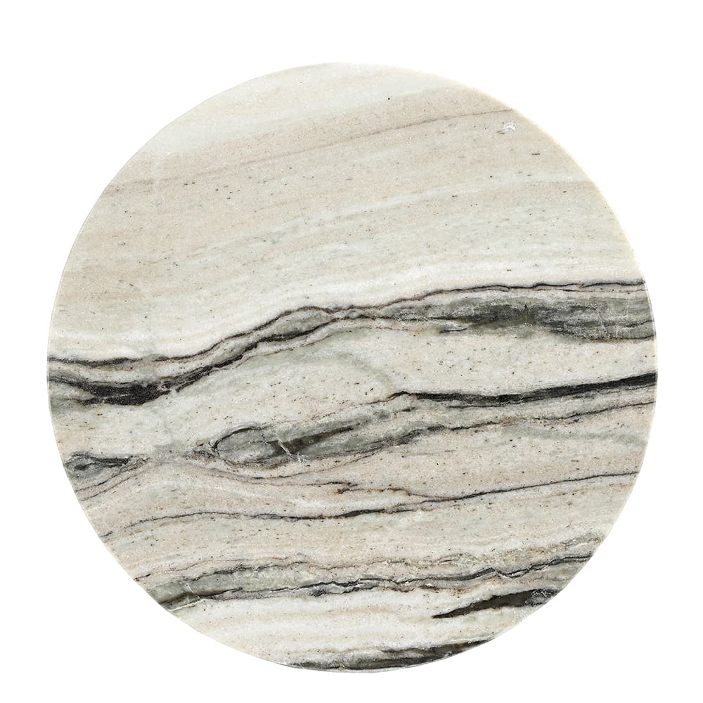 Capello Panda White Marble Side Table color White/Black