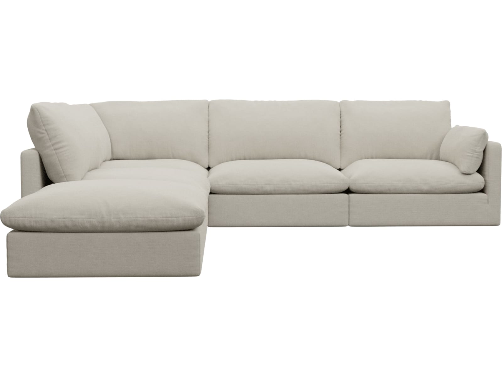 Willow Toorak Pearl Modular Sofa - 5 Seater LAF Terminal color Toorak Pearl
