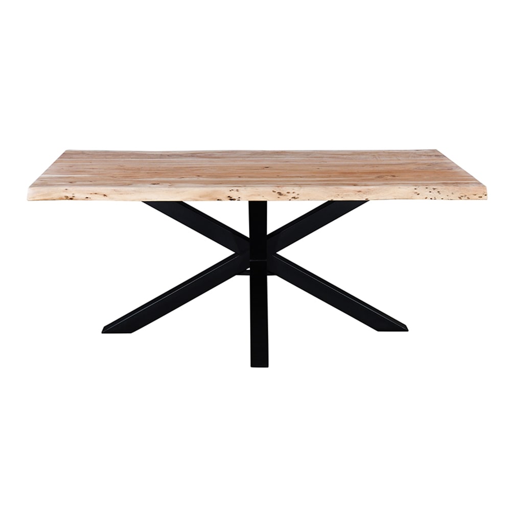 Madras Live Edge Solid Acacia Wood Dining Table color Natural