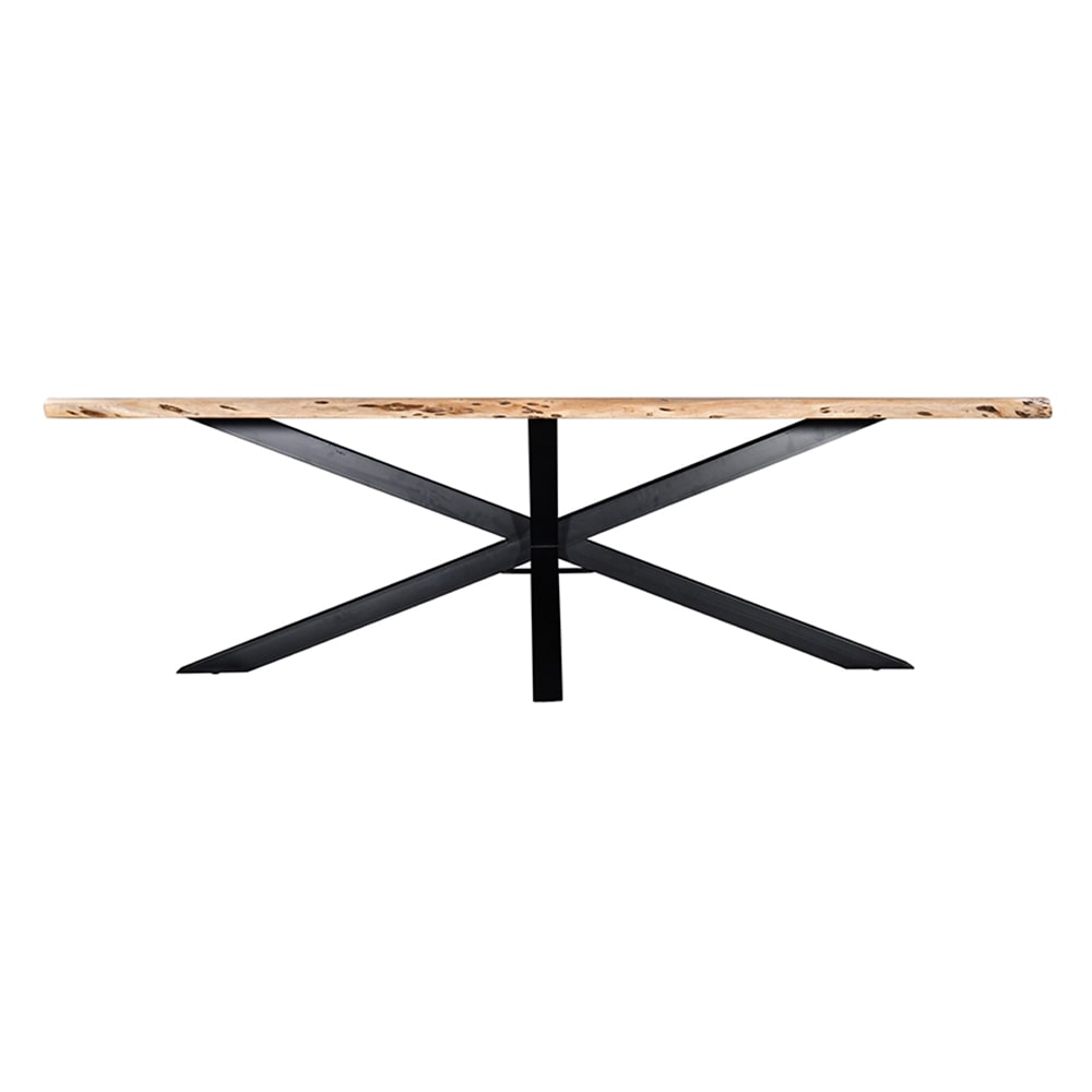 Madras Live Edge Solid Acacia Wood Dining Table - 270cm color Natural