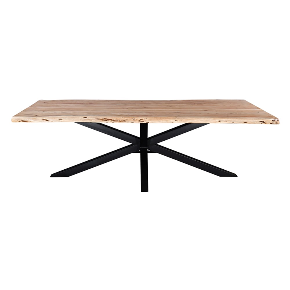 Madras Live Edge Solid Acacia Wood Dining Table - 270cm color Natural