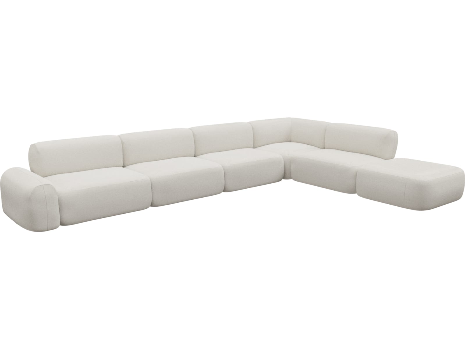 Beckett Tribute Ice Modular Sofa - 7 Piece color Tribute Ice