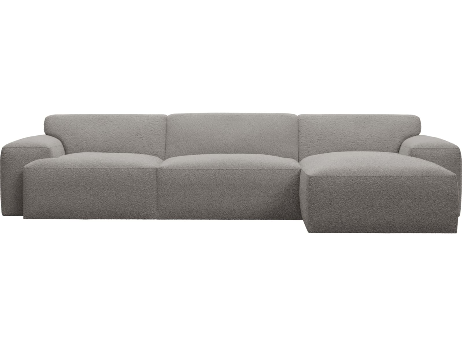 Copenhagen Boucle Pumice Chaise Sofa - 3 Seater color Boucle Pumice