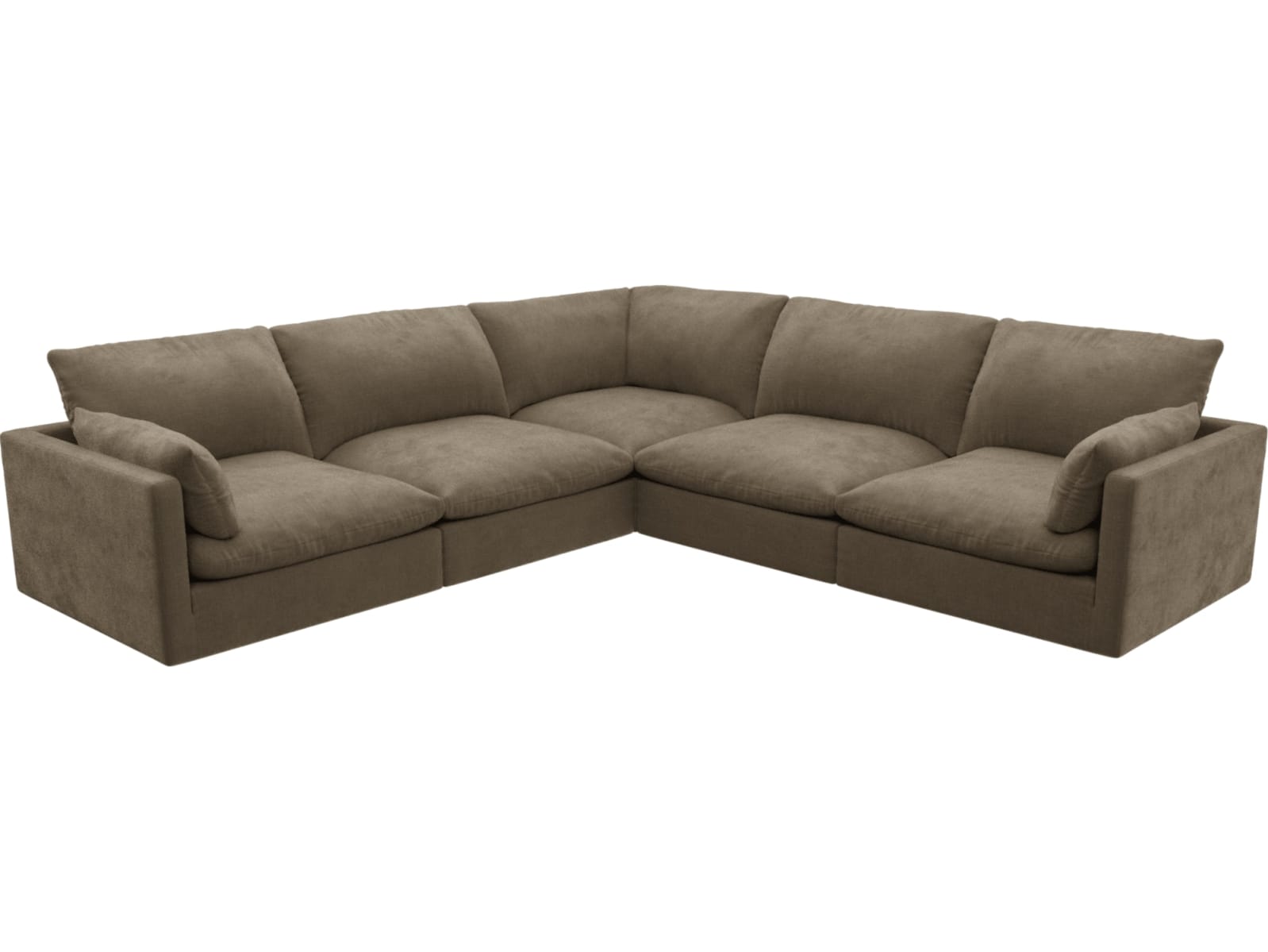 Willow Tribute Walnut Corner Sofa - 5 Seater color Tribute Walnut