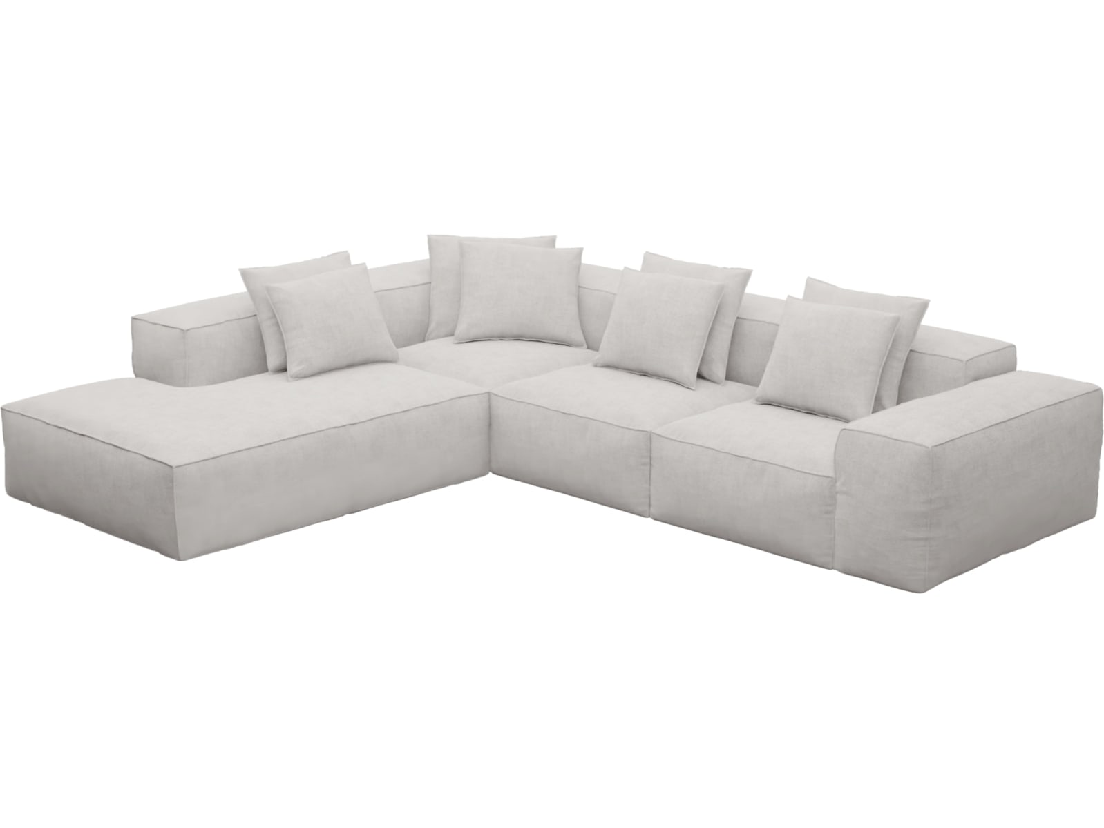 Riley Avon Mineral Modular Sofa - Arm, 2x Armless, Corner, Left Terminal color Avon Mineral