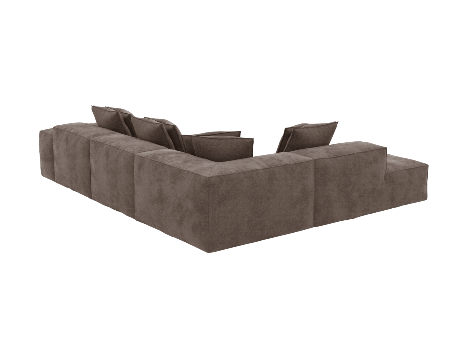 Riley Muse Mink 5 Seater Terminal Left Corner Modular Sofa color Muse Mink
