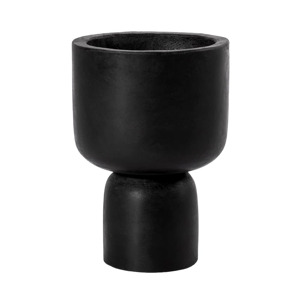 Peppe Concrete Planter Black - 20cm x 28cm color Black