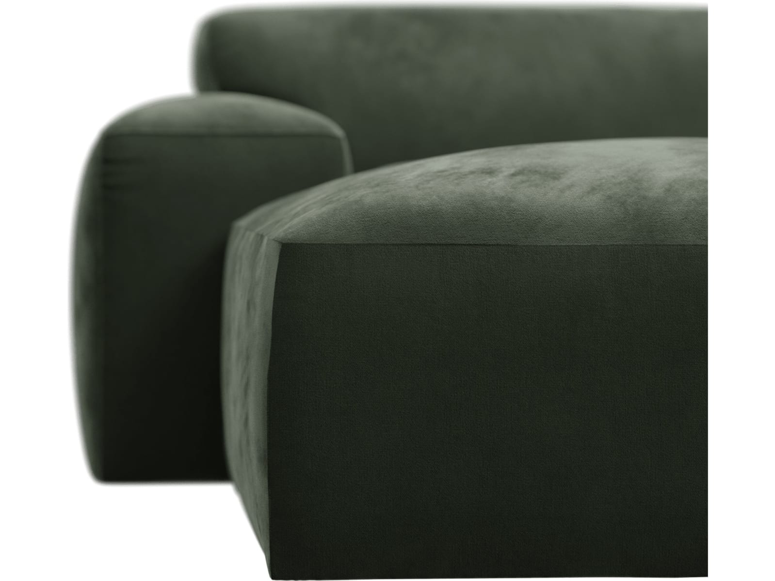 Copenhagen Muse Forest Chaise Sofa - 3 Seater color Muse Forest