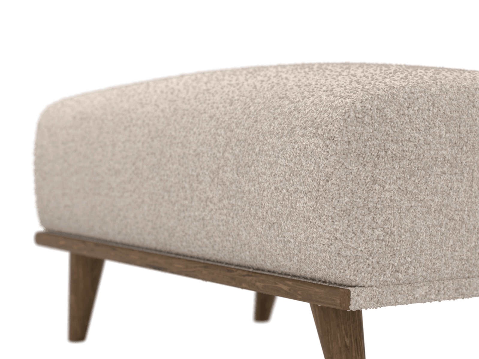 Dane Boucle Pumice Ottoman color Boucle Pumice
