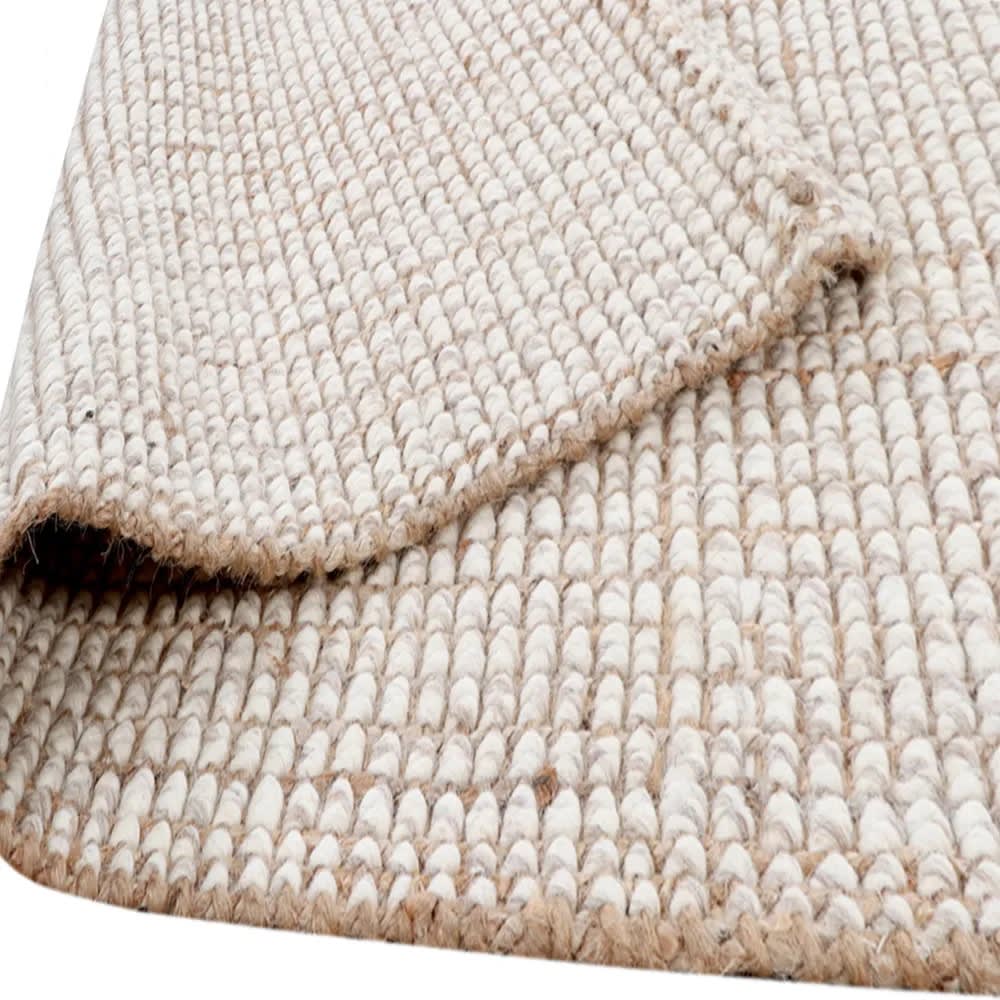 Boucle Wool Rug - Ivory color Ivory