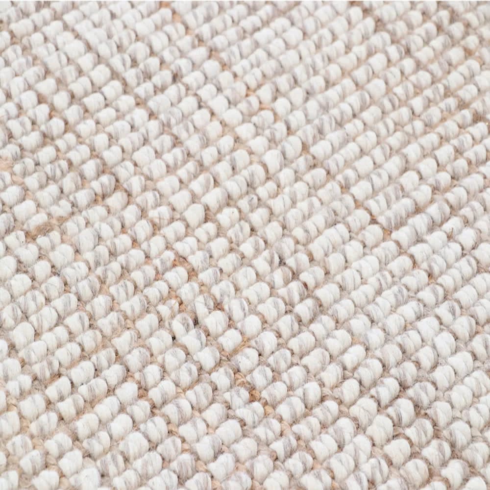Boucle Wool Rug Ivory - 200 x 300cm color Ivory