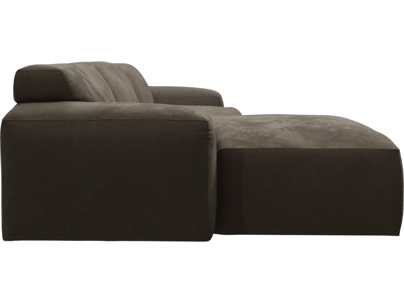 Copenhagen Muse Mink Chaise Sofa - 3 Seater color Muse Mink