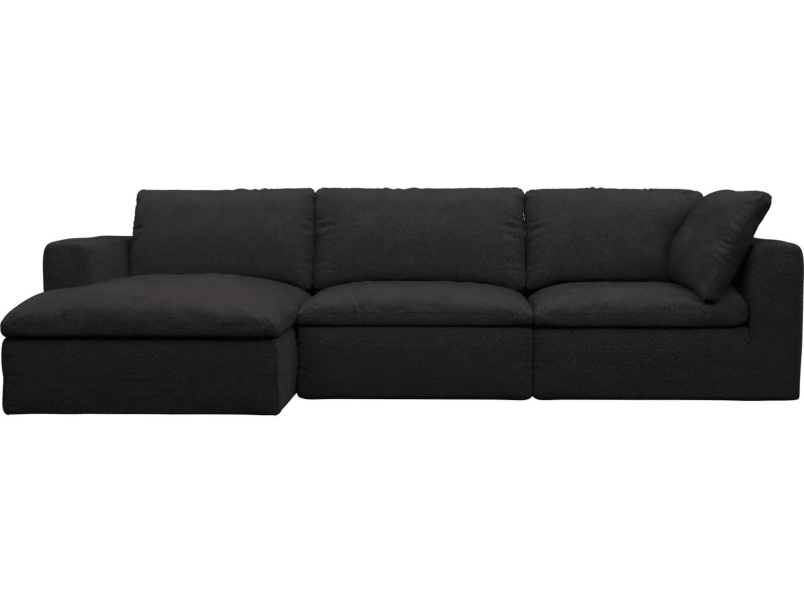 Cloud Deep California Charcoal Modular Sofa - 3 Seater Chaise color California Charcoal