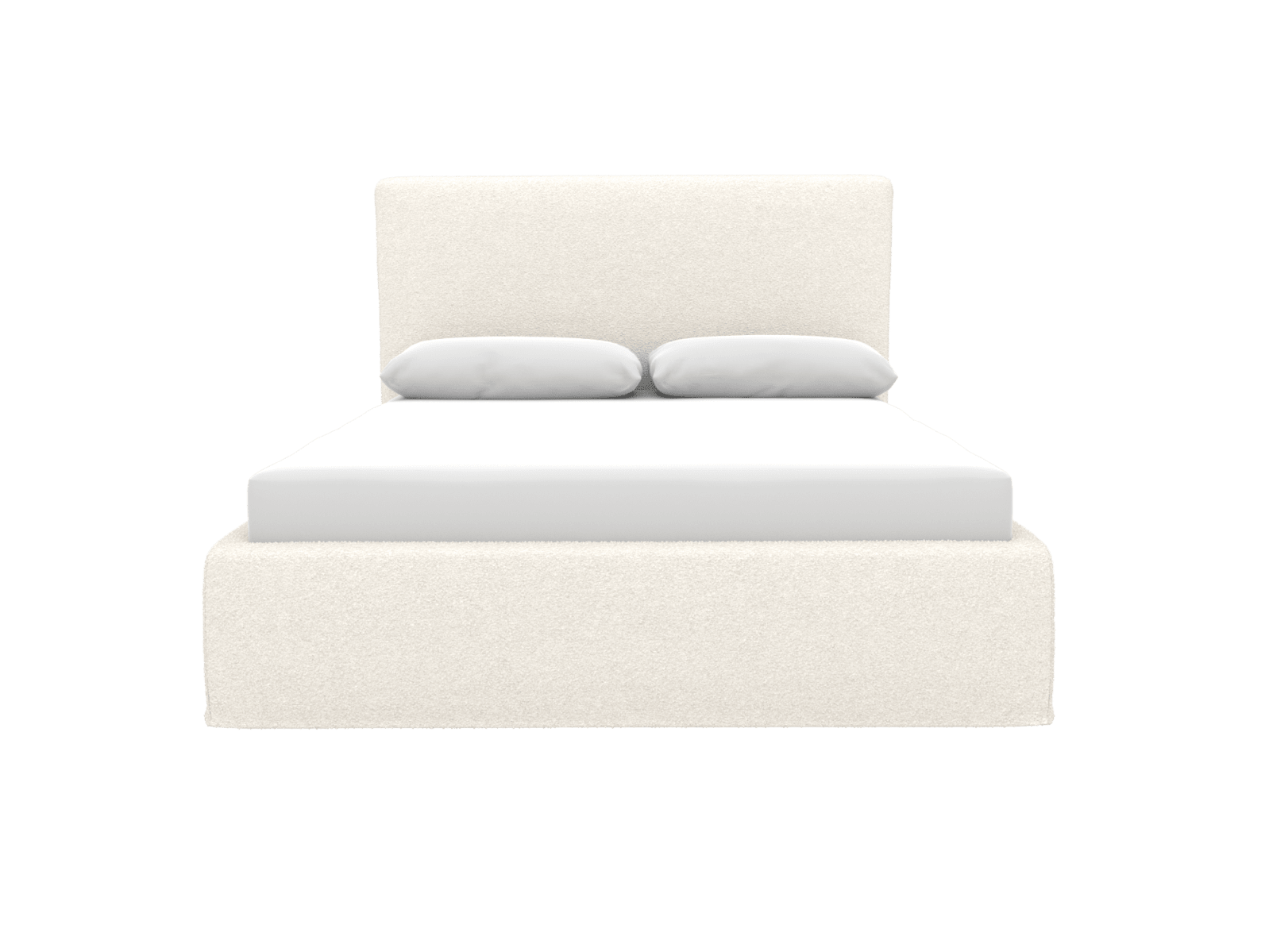 Willow Gas Lift Bed Boucle Ivory color Boucle Ivory