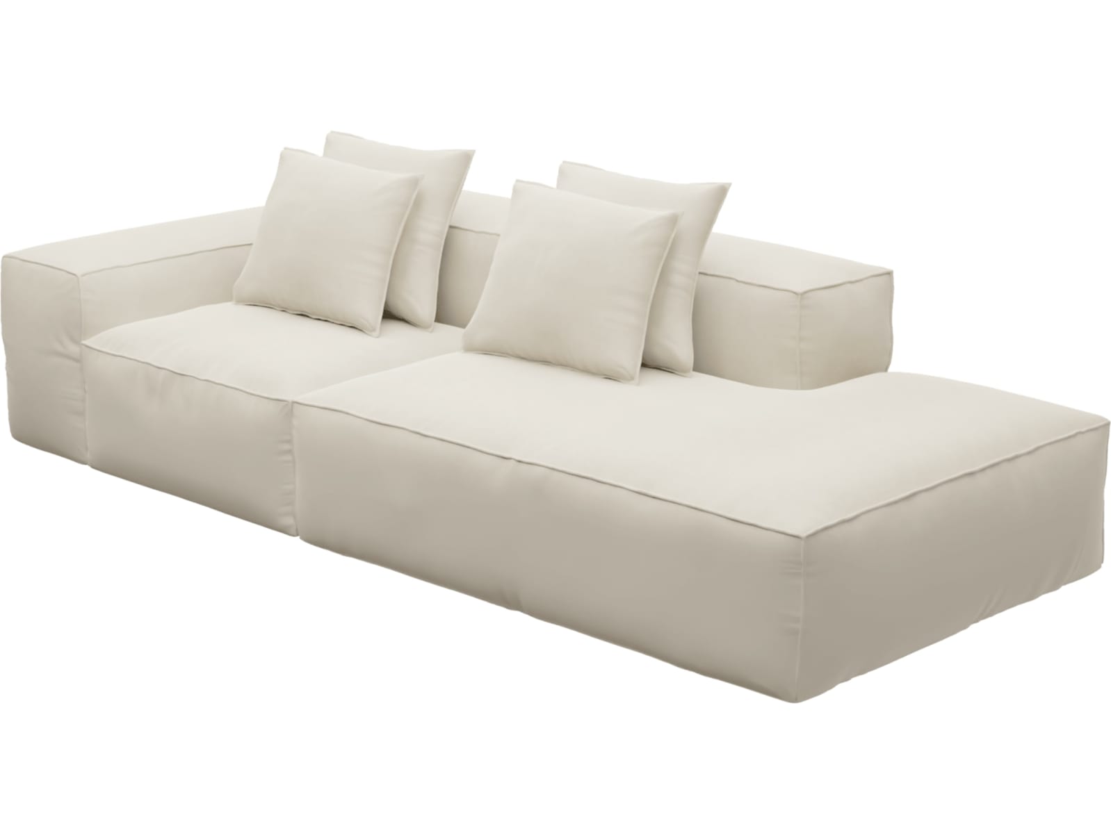 Riley Alpine Mist Modular Sofa - 1x Arm, 1x Armless, 1x Right Terminal color Alpine Mist