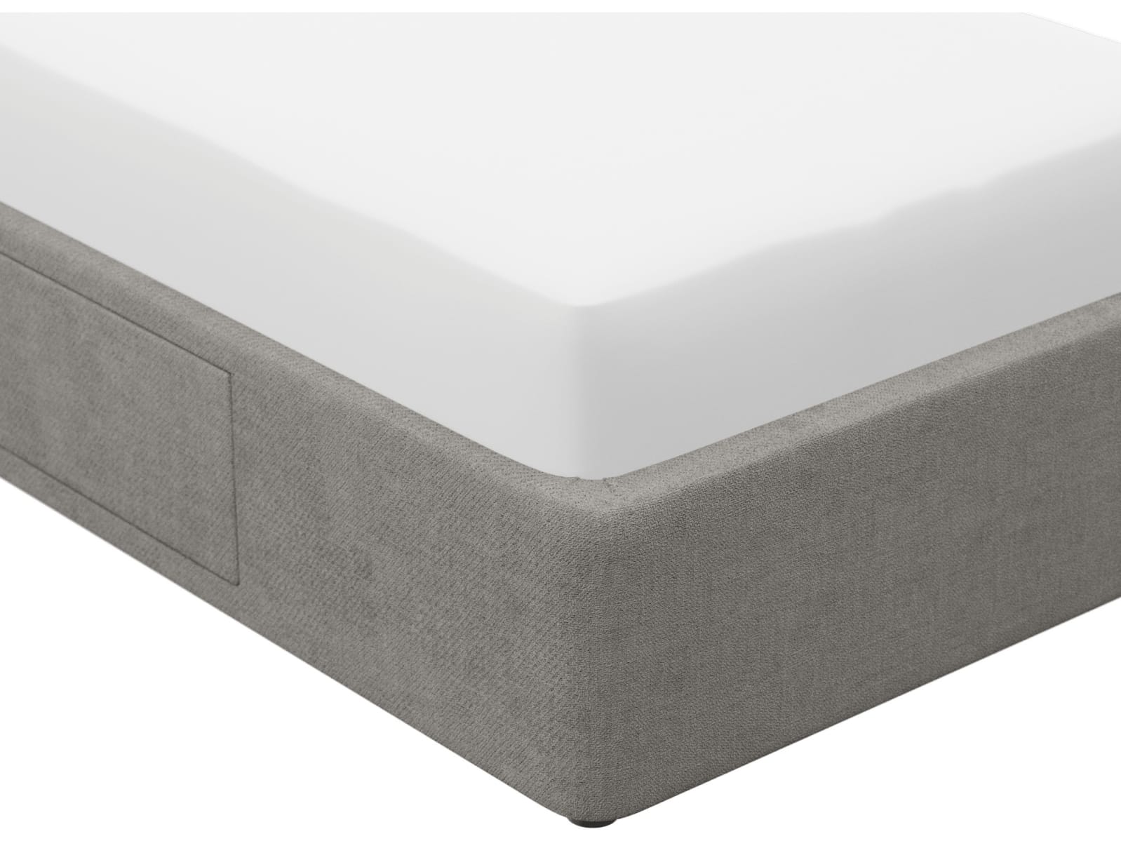 Zenith Kids 1 Storage Drawer Bed Base Isla Soft Grey color Isla Soft Grey