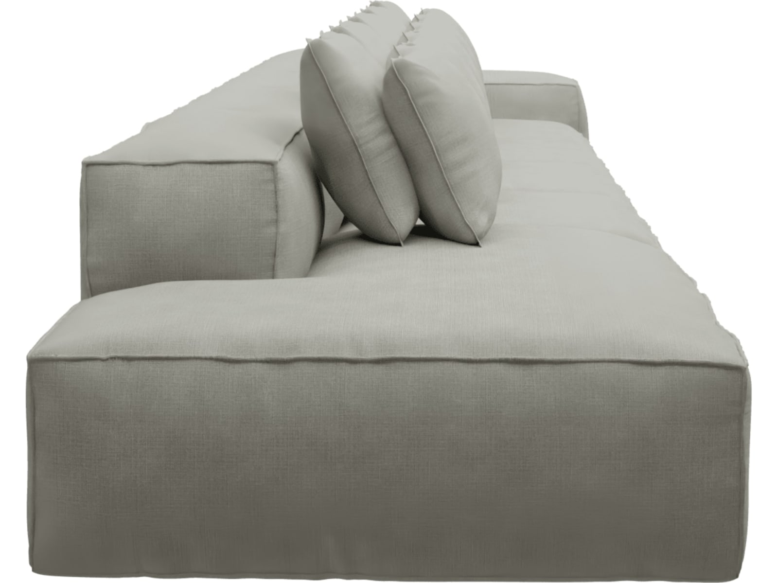 Riley Toorak Pebble Modular Sofa - 1x Arm, 4x Armless, 1x Left Terminal color Toorak Pebble