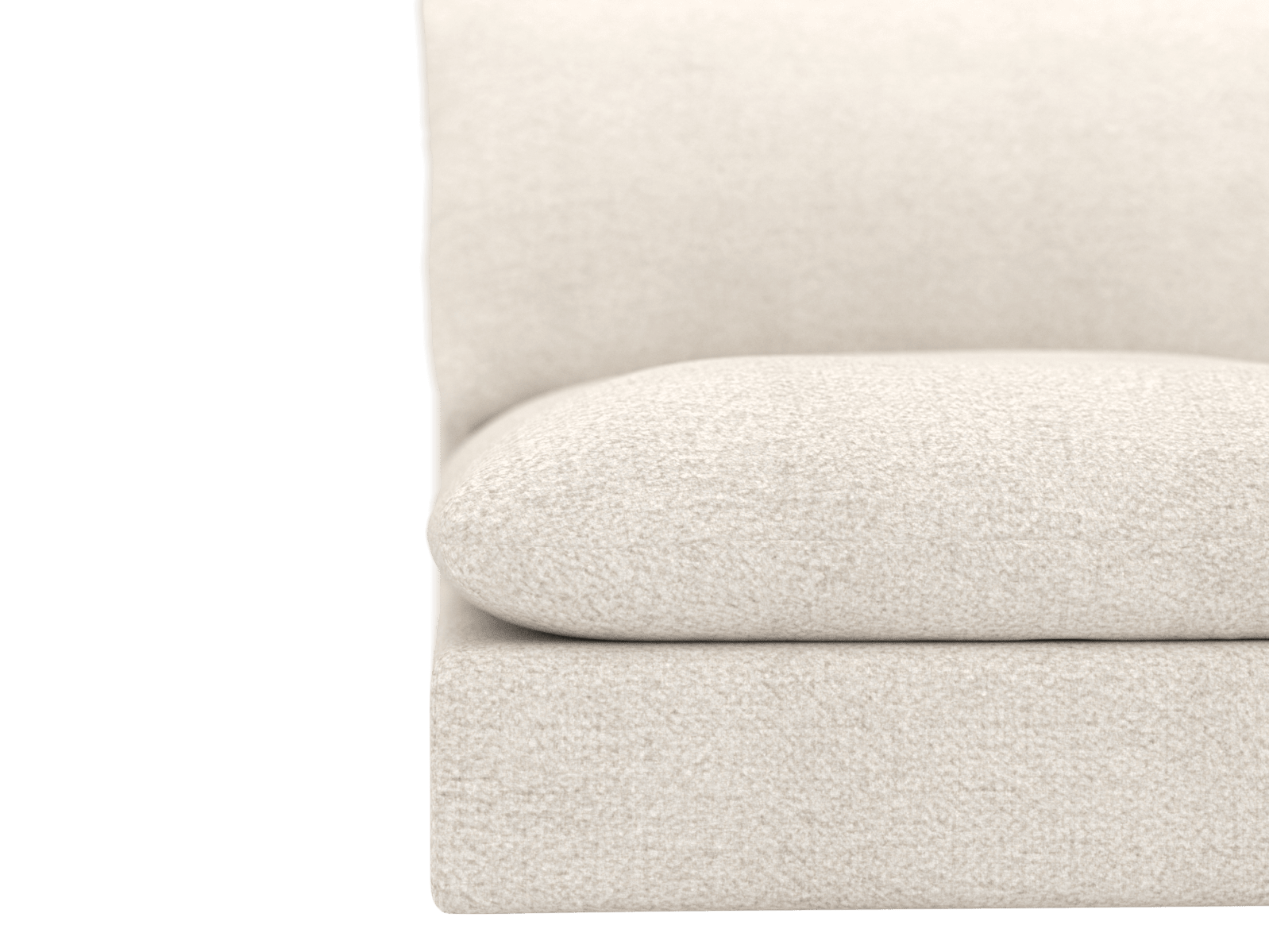 Ludlow Noa Fog Armless Sofa Chair Module color Noa Fog